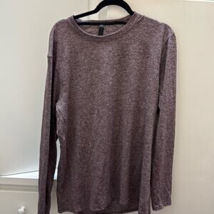 LuluLemon Men's Large, Long Sleeve Workout Maroon Dri-Fit Shirt